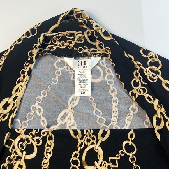 S.L.B. Petite Chain Print Top and Skirt Set S60-11 - Picture 3 of 9